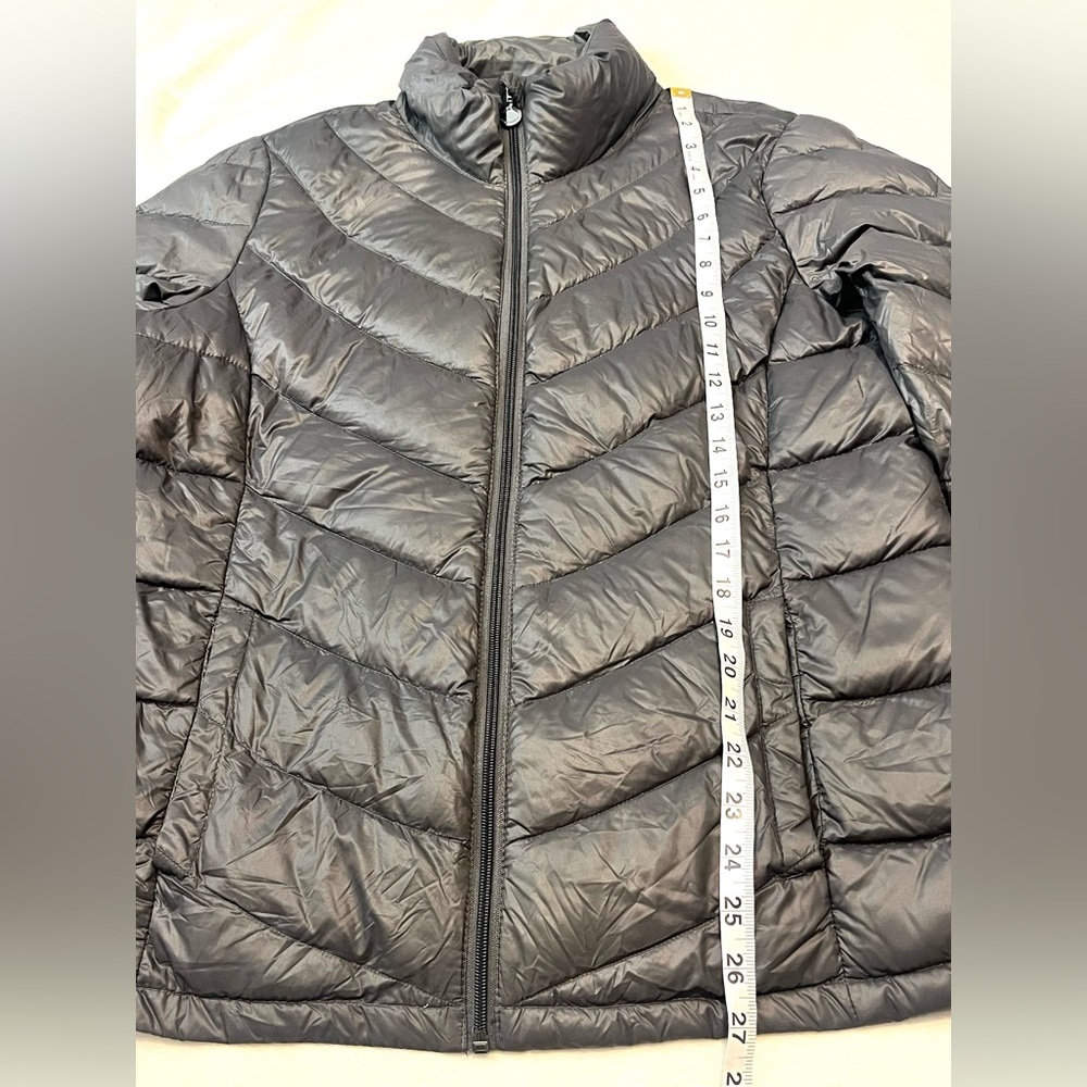 Calvin Klein Women's Charcoal Gray Packable Lightweight Down Puffer Jacket L - Picture 11 of 15